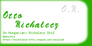 otto michalecz business card